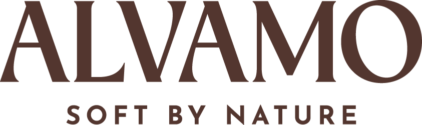 logo Alvamo brązowe