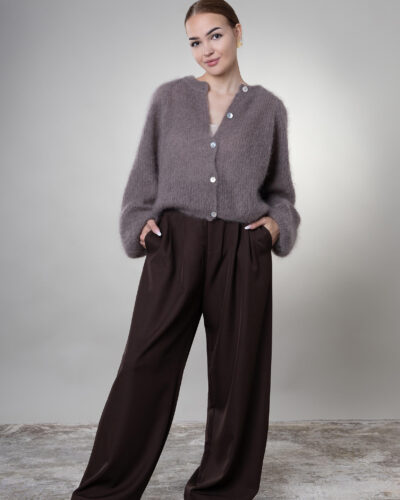 Kardigan moherowy Como - jasny brąz