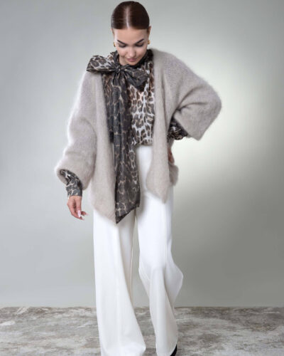 Kardigan moherowy Lucca - beżowy