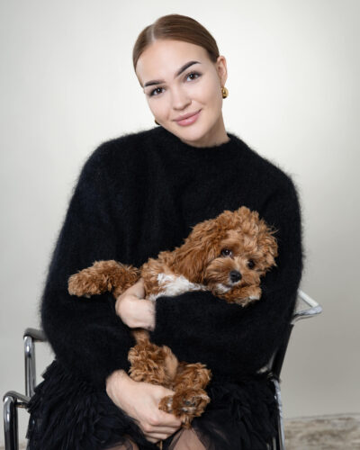 Sweter moherowy Vinci - czarny