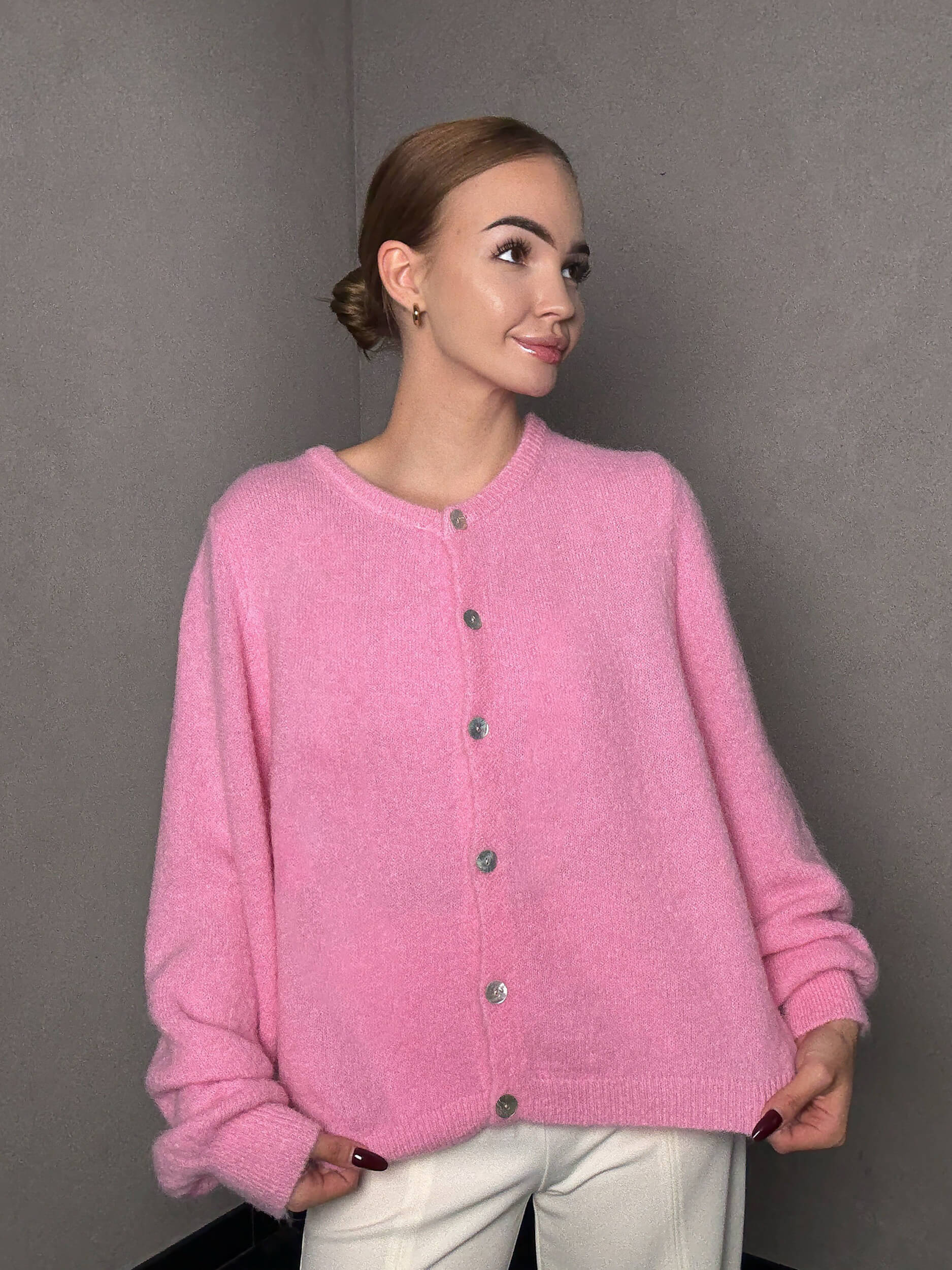 Garda alpaca cardigan - pink
