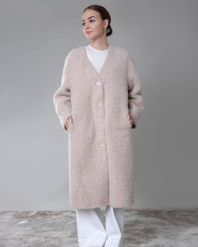 Płaszcz teddy Rosa - beżowy