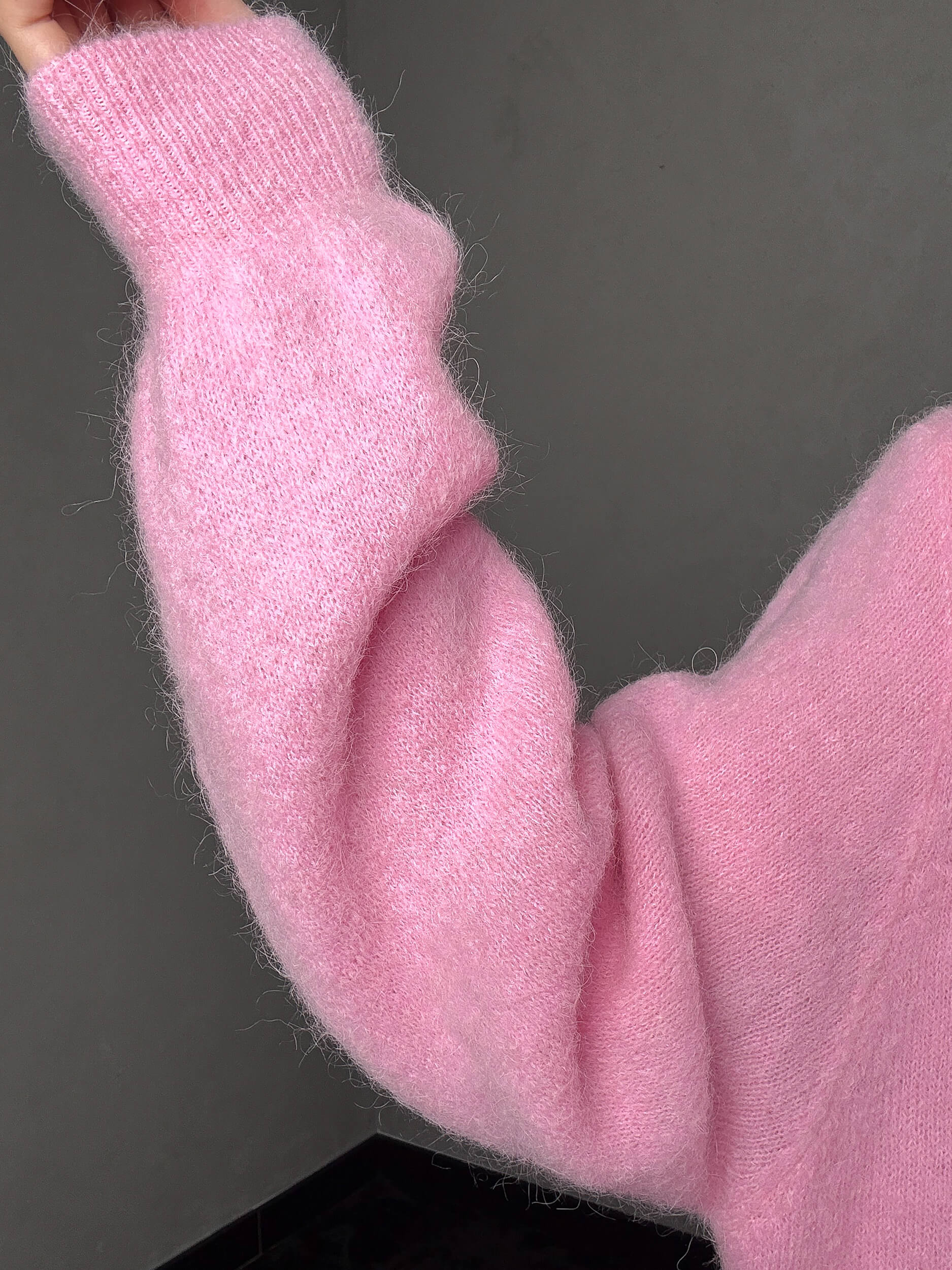 Kardigan z alpaki Garda - różowy - Image 4