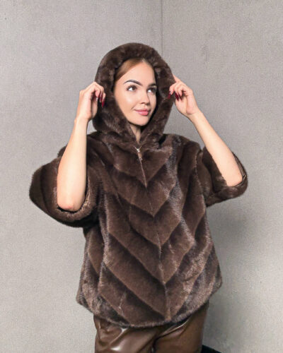 Futro ekologiczne Mari - brązowe