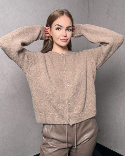 Kardigan z alpaki Rieti - taupe