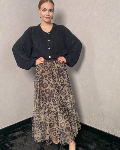 Spódnica tiulowa Livorno w panterkę