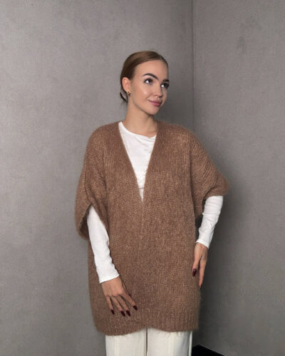 Kardigan moherowy Aosta - carmel
