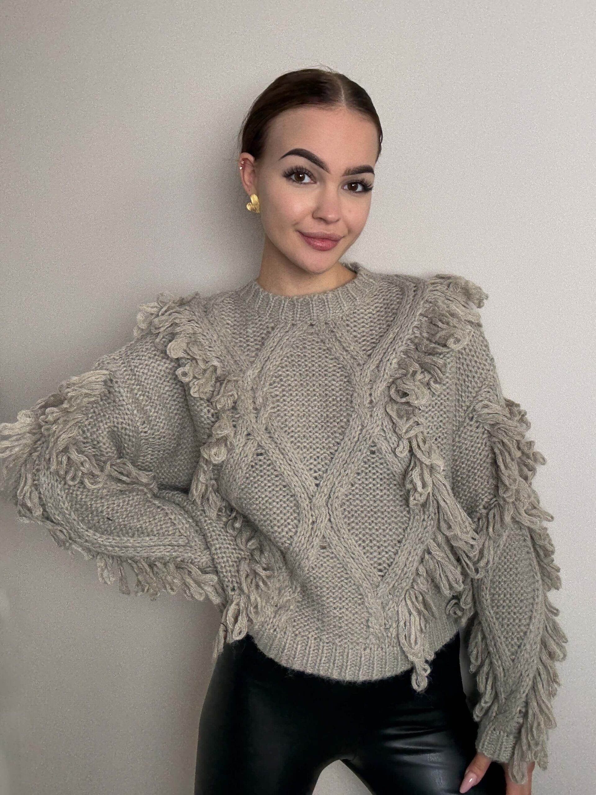 Sweter z dodatkiem wełny Bolzano - popiel - Image 3