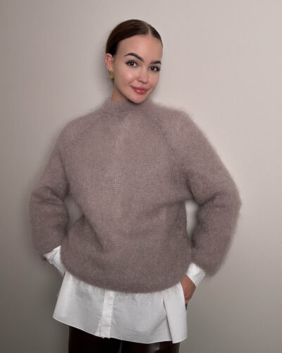 Sweter moherowy Taormina - taupe