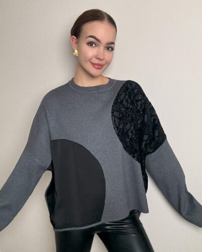 Sweter z wiskozy Amalfi - szary