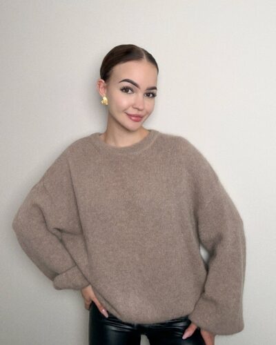 Sweter z alpaki Sirmione - beżowy