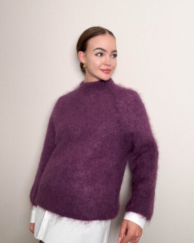 Sweter moherowy Taormina - fioletowy