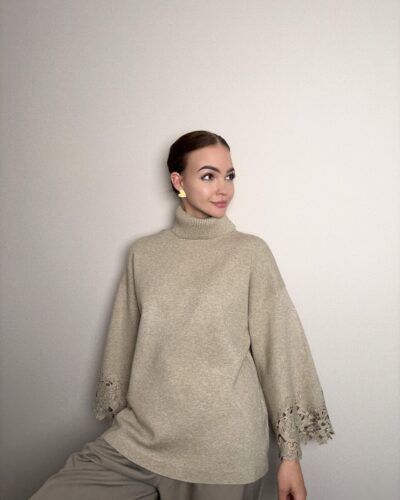 Golf z wiskozy Padwa - taupe