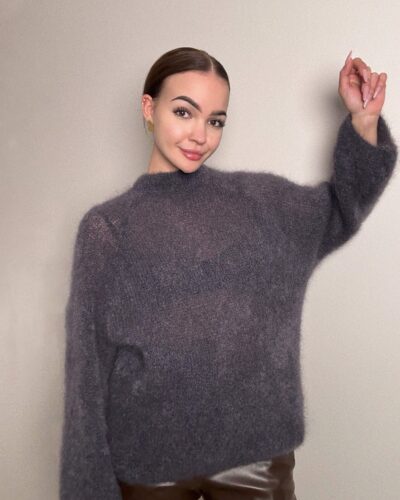 Sweter moherowy Taormina - szary