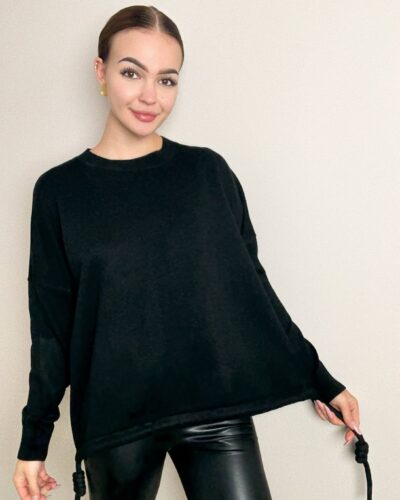 Sweter z wiskozy Orvieto - czarny