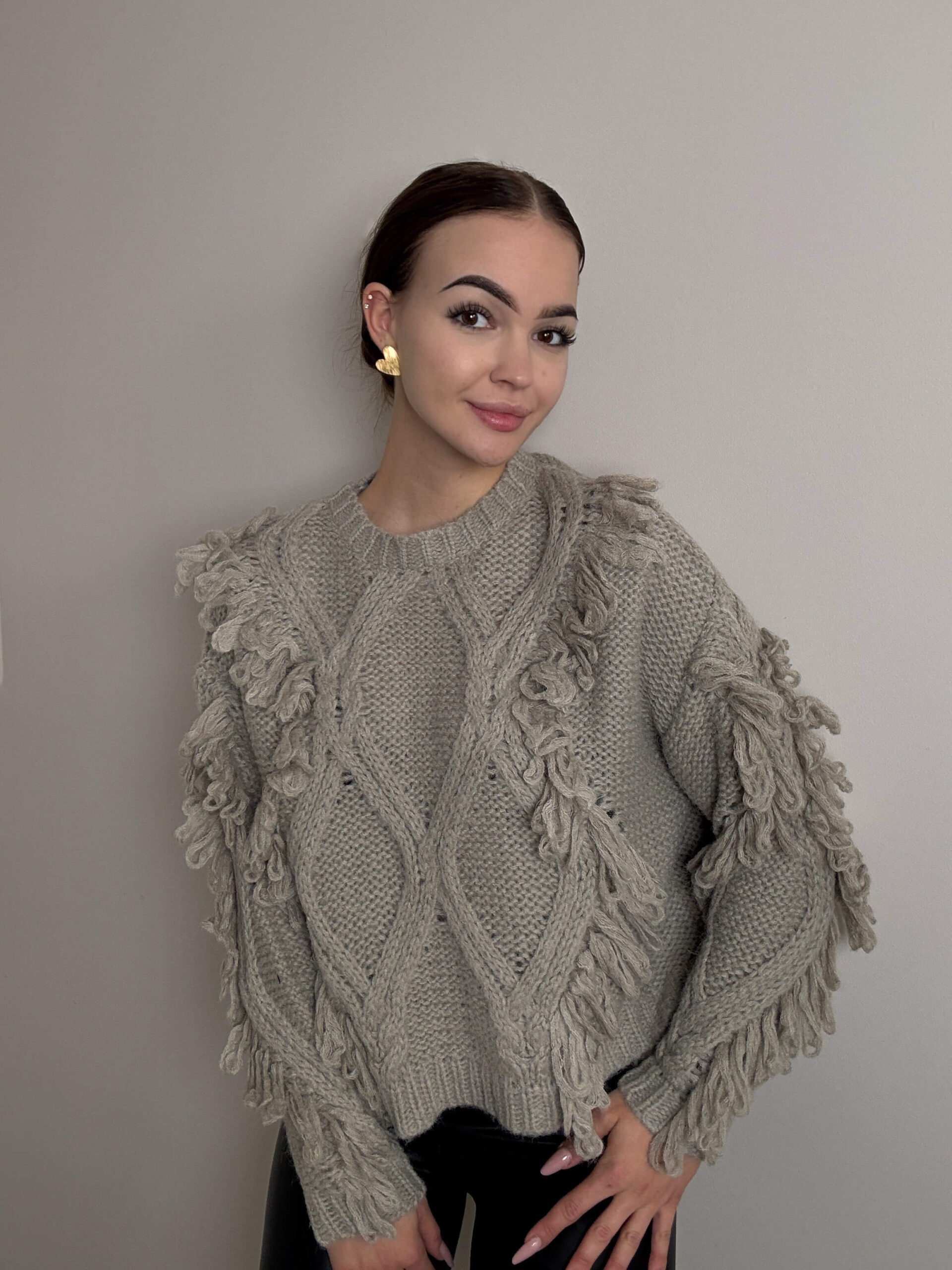 Sweter z dodatkiem wełny Bolzano - popiel - Image 2