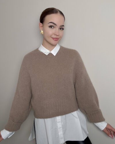 Sweter z alpaki Positano - beżowy