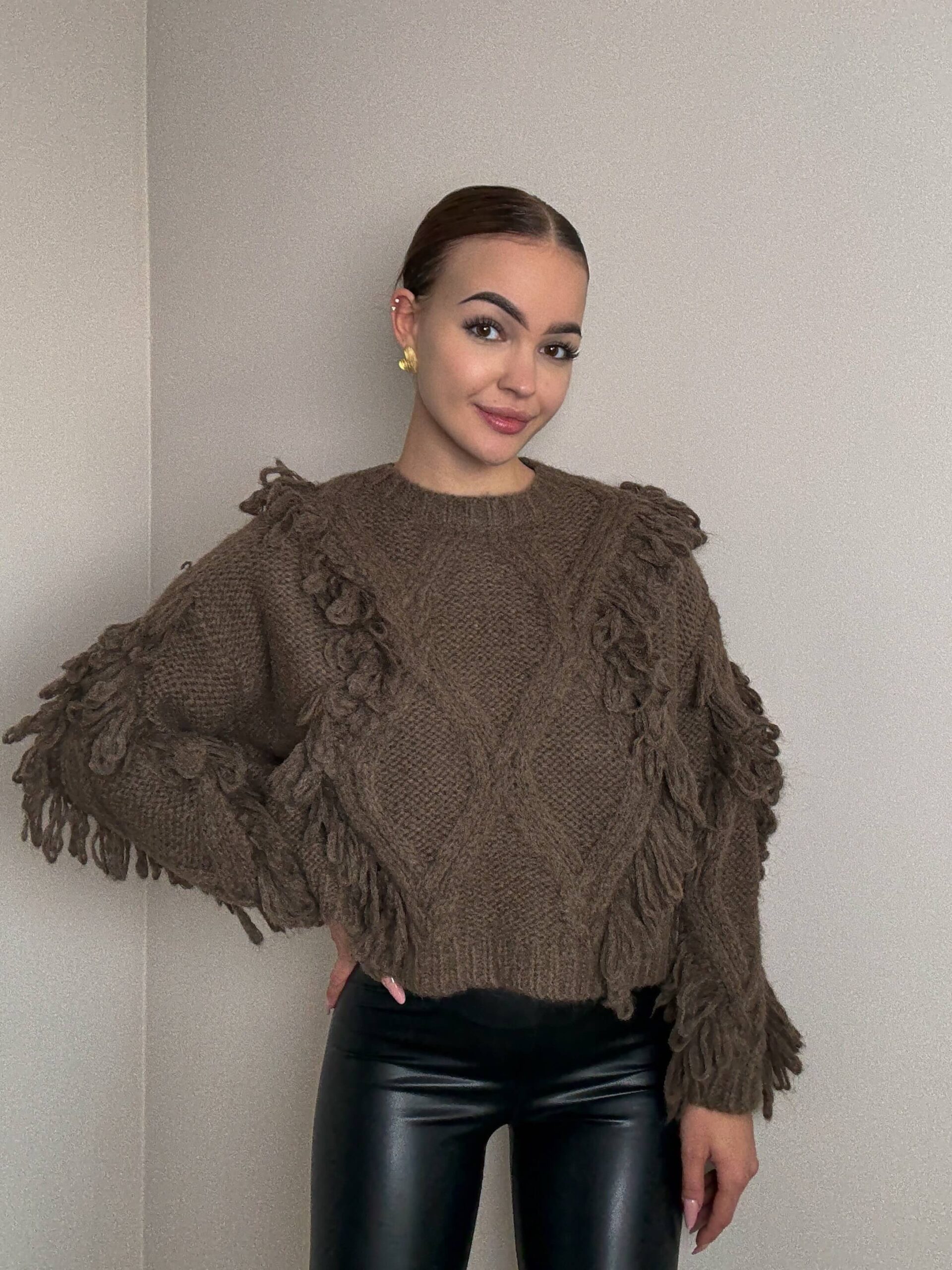 Bolzano wool blend jumper - brown