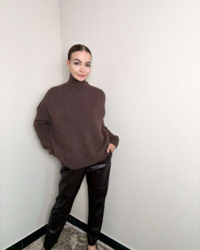 Golf z alpaki Bellagio - brązowy