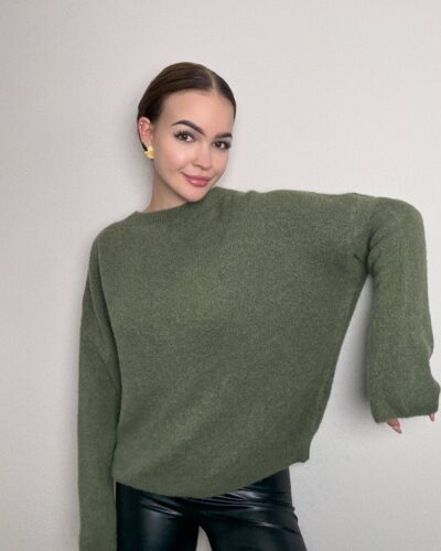 Sweter z alpaki Urbino - zielony