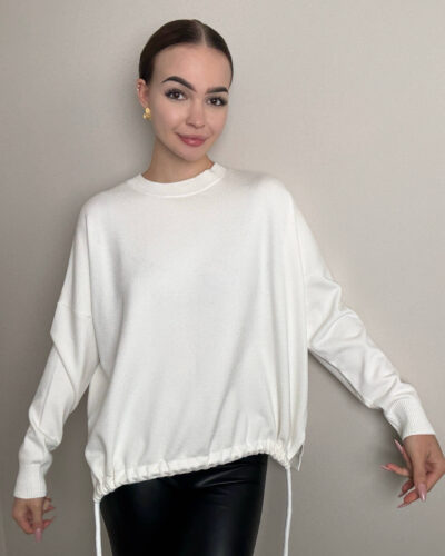 Sweter z wiskozy Orvieto - biały