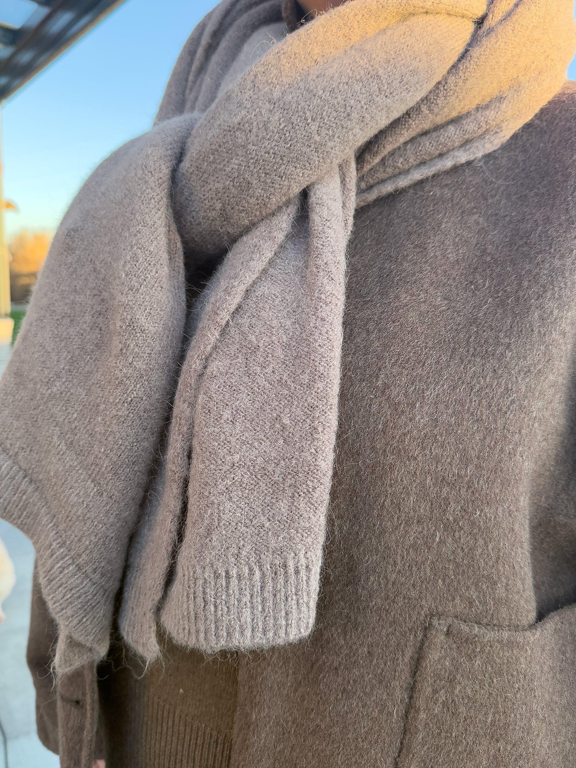 Szal z alpaki Livigno - taupe